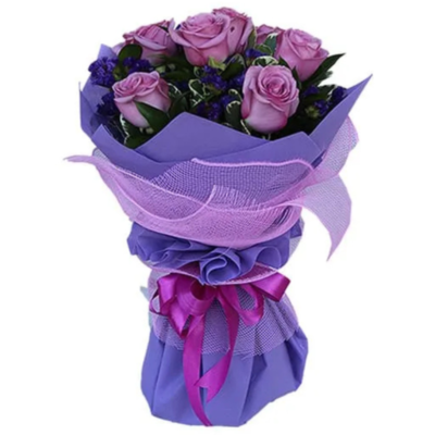 7 Lovely kisses - Lavender Roses Bouquet