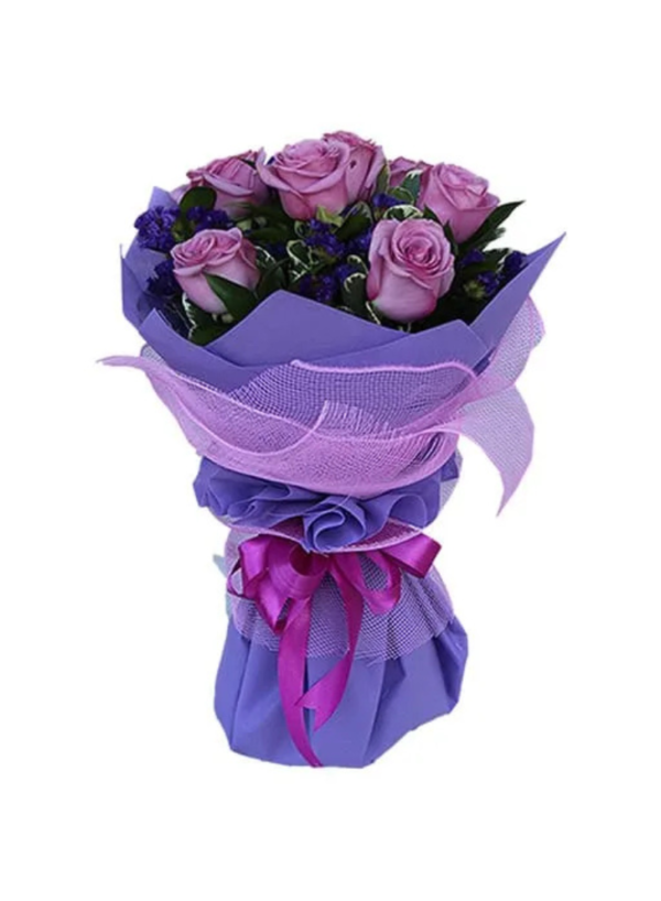 7 Lovely kisses - Lavender Roses Bouquet